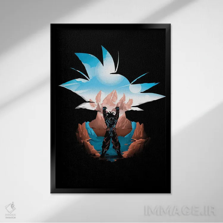 تابلو دکوراتیو نور انسانیت اثر دانی آرت - نمای قابدار مشکی