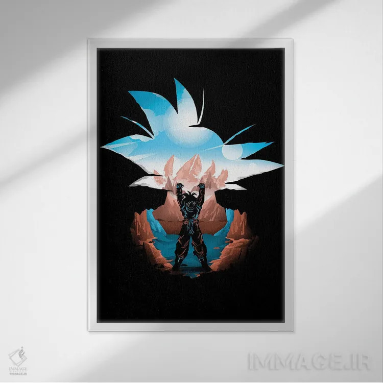 تابلو دکوراتیو نور انسانیت اثر دانی آرت - نمای قابدار سفید