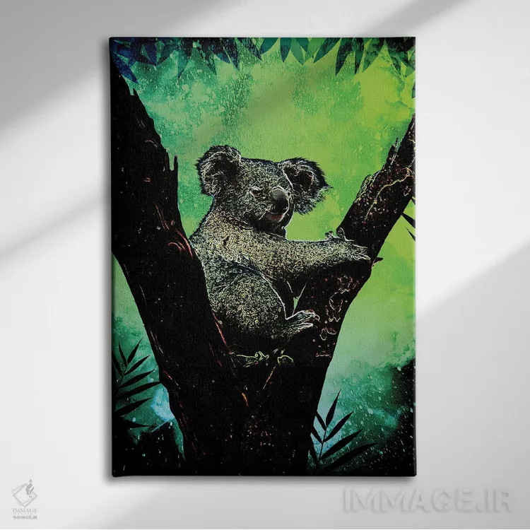 تابلو دکوراتیو روح کوآلا اثر دانی آرت - نمای روبهرو روی دیوار