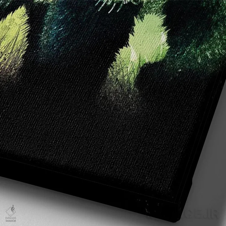 تابلو دکوراتیو روح پاندا اثر دانی آرت - نمای نزدیک بافت بوم