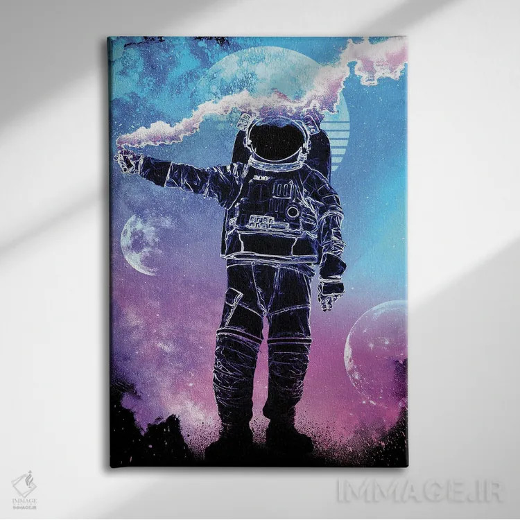تابلو دکوراتیو روح فضانورد اثر دانی آرت - نمای روبهرو روی دیوار