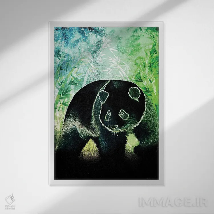تابلو دکوراتیو روح پاندا اثر دانی آرت - نمای قابدار سفید