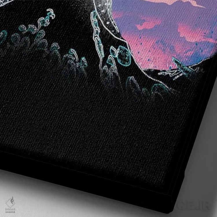 تابلو دکوراتیو روح موج بزرگ کلاسیک اثر دانی آرت - نمای نزدیک بافت بوم