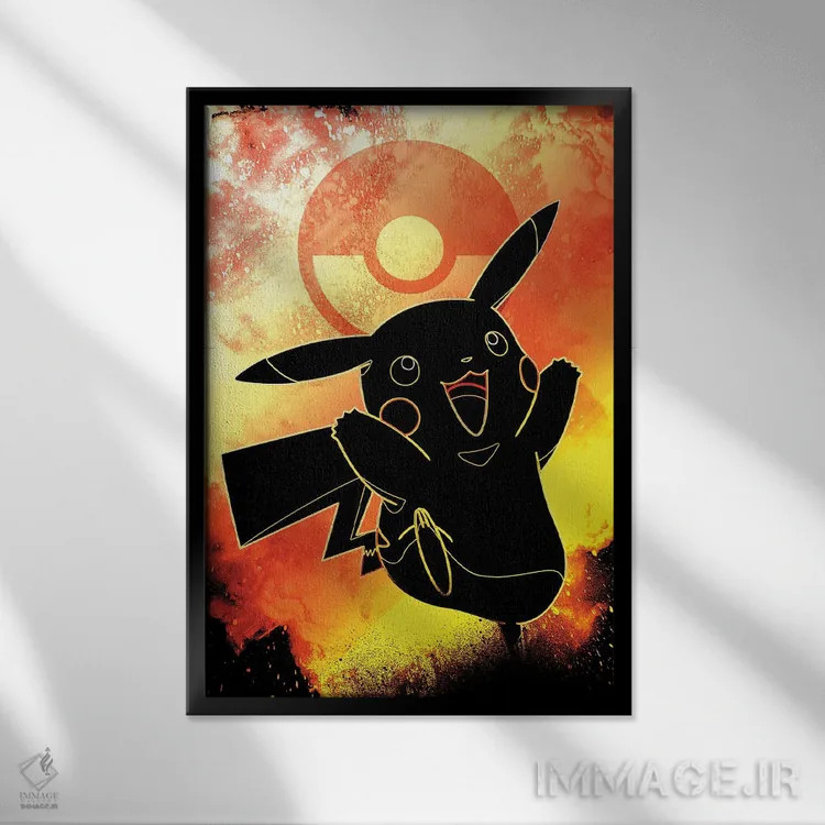 تابلو دکوراتیو روح جنگجوی تندر اثر دانی آرت - نمای قابدار مشکی