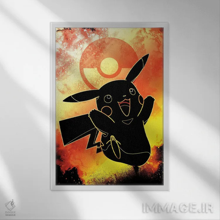 تابلو دکوراتیو روح جنگجوی تندر اثر دانی آرت - نمای قابدار سفید