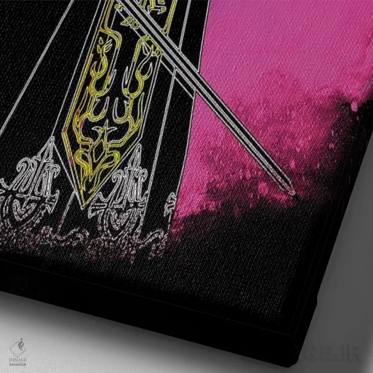 تابلو دکوراتیو روح شاهدخت اثر دانی آرت - نمای نزدیک بافت بوم