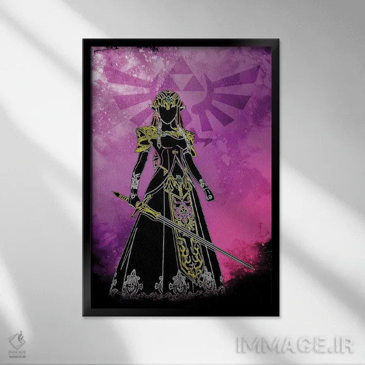 تابلو دکوراتیو روح شاهدخت اثر دانی آرت - نمای قابدار مشکی