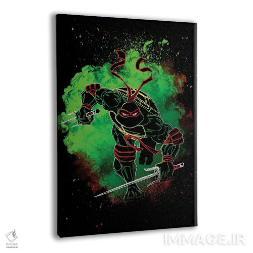 تابلو دکوراتیو روح لاک پشت قرمز اثر دانی آرت - نمای پرسپکتیو محصول