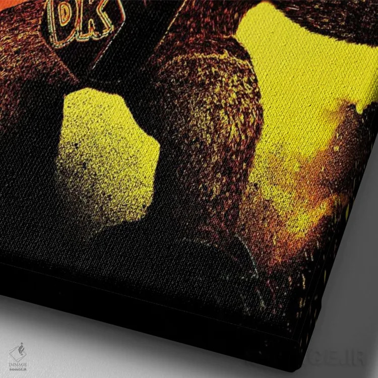 تابلو دکوراتیو روح گوریل اثر دانی آرت - نمای نزدیک بافت بوم