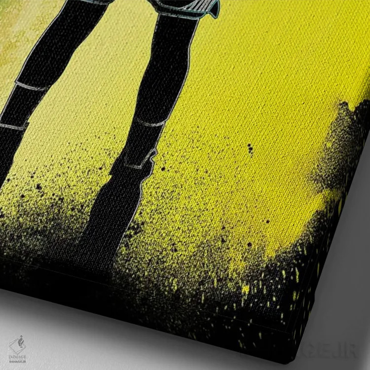 تابلو دکوراتیو روح صورت کودک اثر دانی آرت - نمای نزدیک بافت بوم