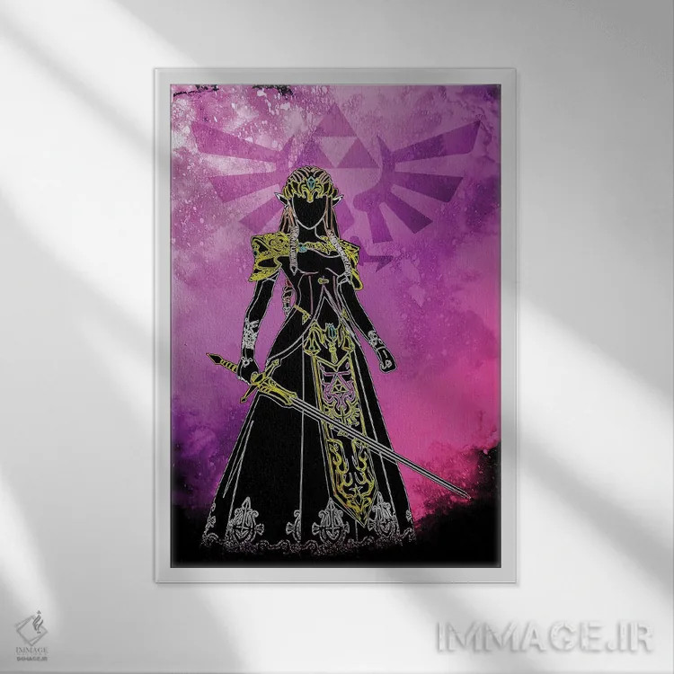 تابلو دکوراتیو روح شاهدخت اثر دانی آرت - نمای قابدار سفید