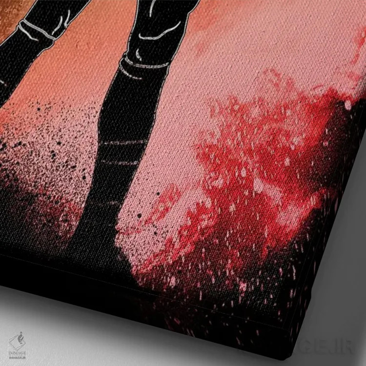 تابلو دکوراتیو روح CR7 اثر دانی آرت - نمای نزدیک بافت بوم