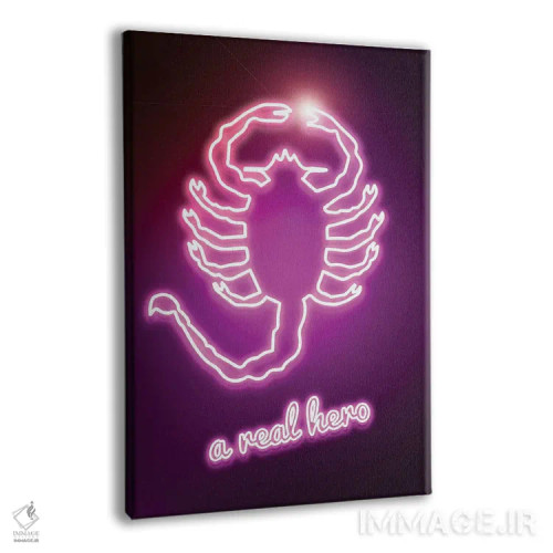 تابلو دکوراتیو قهرمان واقعی نئونی اثر دانی آرت - نمای پرسپکتیو محصول