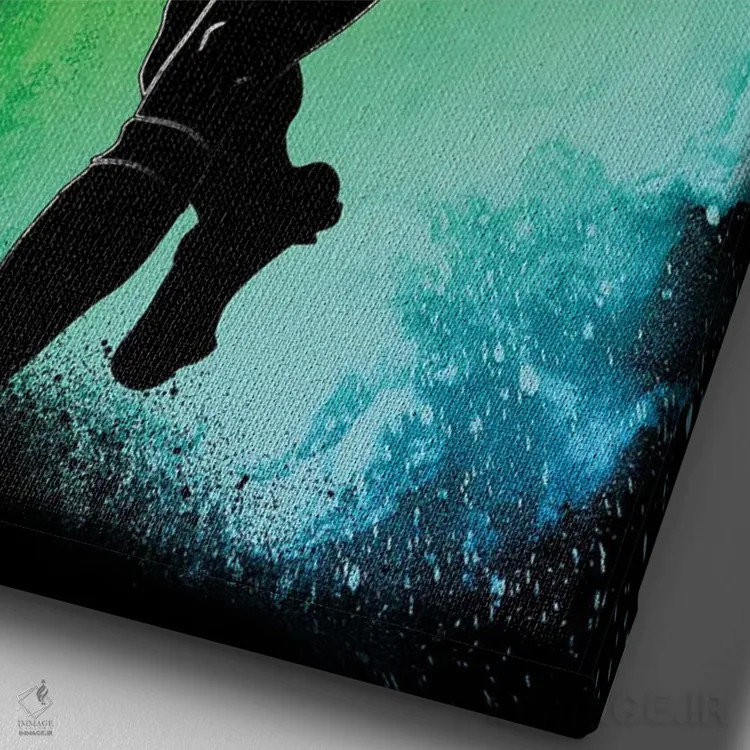 تابلو دکوراتیو روح ال فنومنو اثر دانی آرت - نمای نزدیک بافت بوم