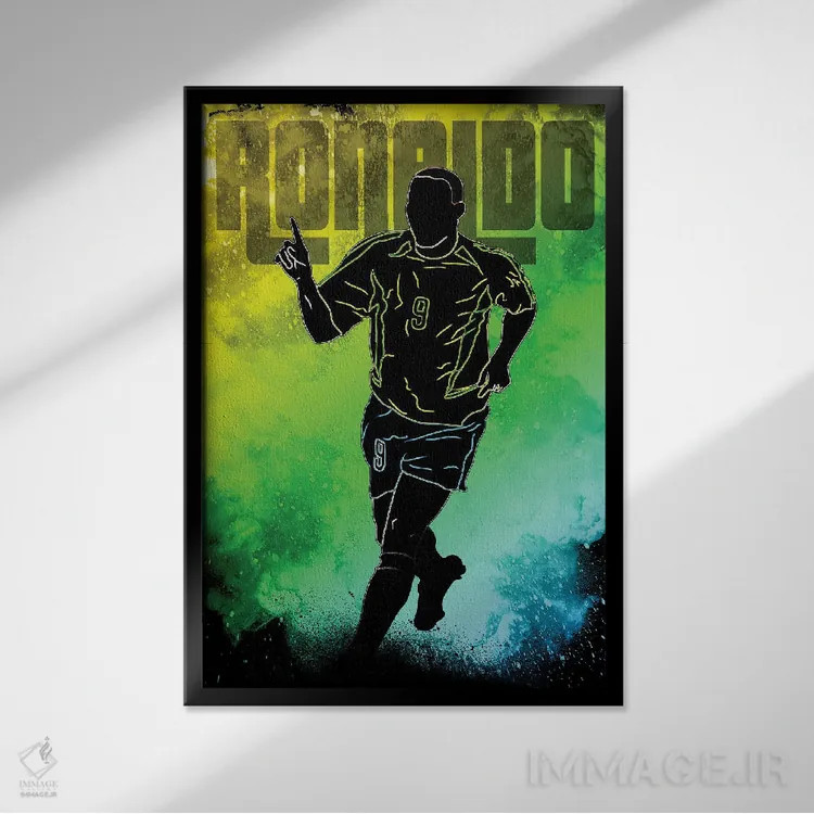 تابلو دکوراتیو روح ال فنومنو اثر دانی آرت - نمای قابدار مشکی