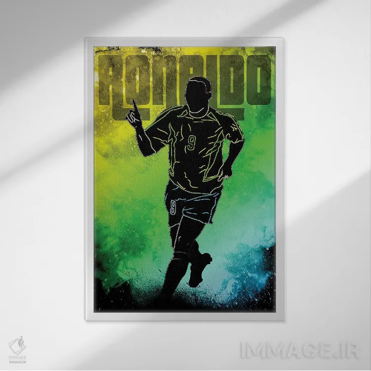 تابلو دکوراتیو روح ال فنومنو اثر دانی آرت - نمای قابدار سفید