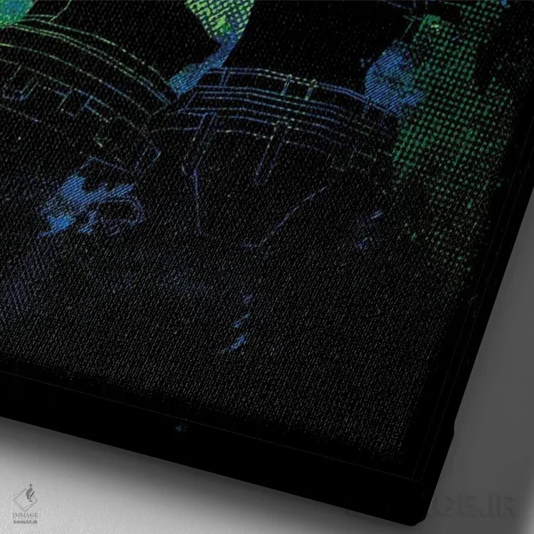 تابلو دکوراتیو هنر غول آسا اثر دانی آرت - نمای نزدیک بافت بوم