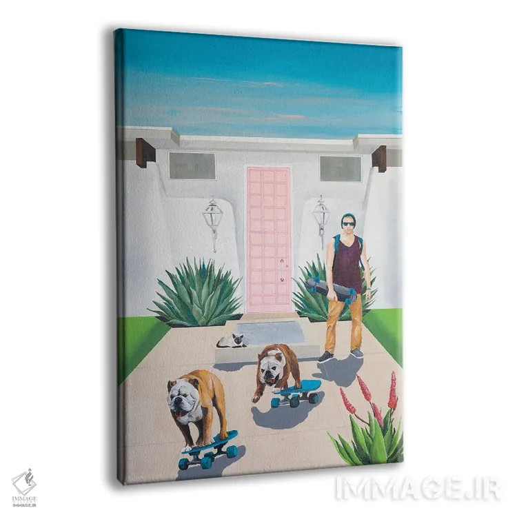 تابلو مدرن پسران اسکیت باز اثر دن نلسون - نمای پرسپکتیو محصول