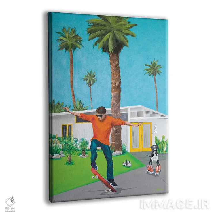 تابلو مدرن اسکیت اثر دن نلسون - نمای پرسپکتیو محصول