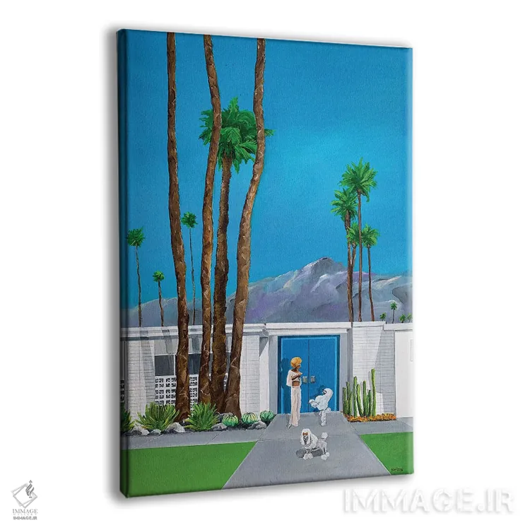 تابلو مدرن ویوین و دخترها اثر دن نلسون - نمای پرسپکتیو محصول