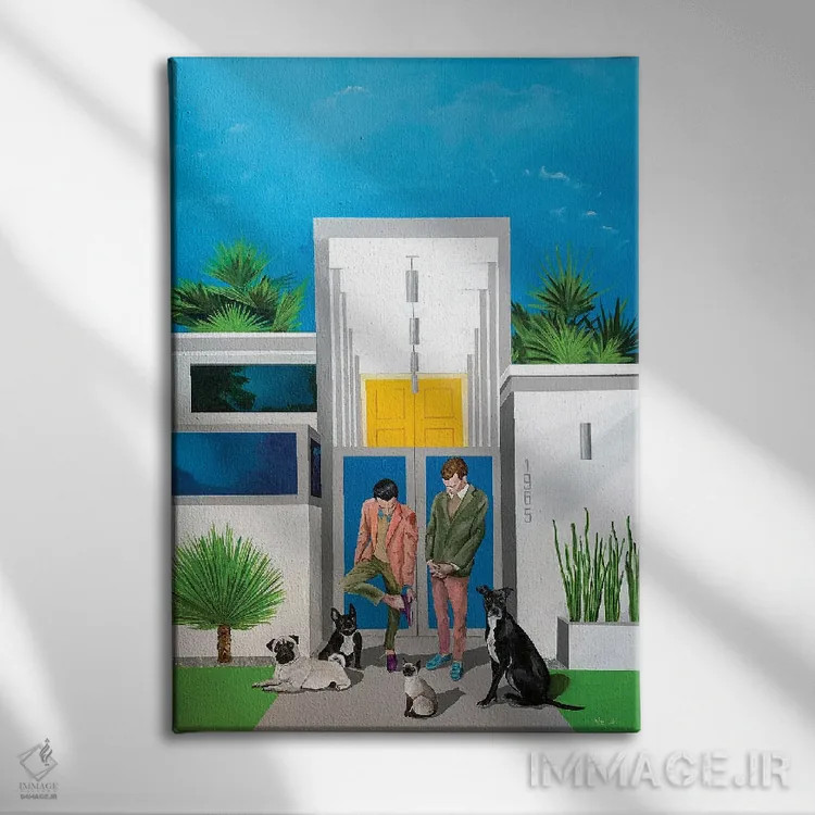 تابلو مدرن کار من نبود اثر دن نلسون - نمای روبهرو روی دیوار