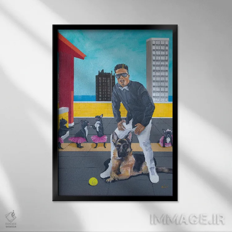 تابلو مدرن تری دانوان اثر دن نلسون - نمای قابدار مشکی