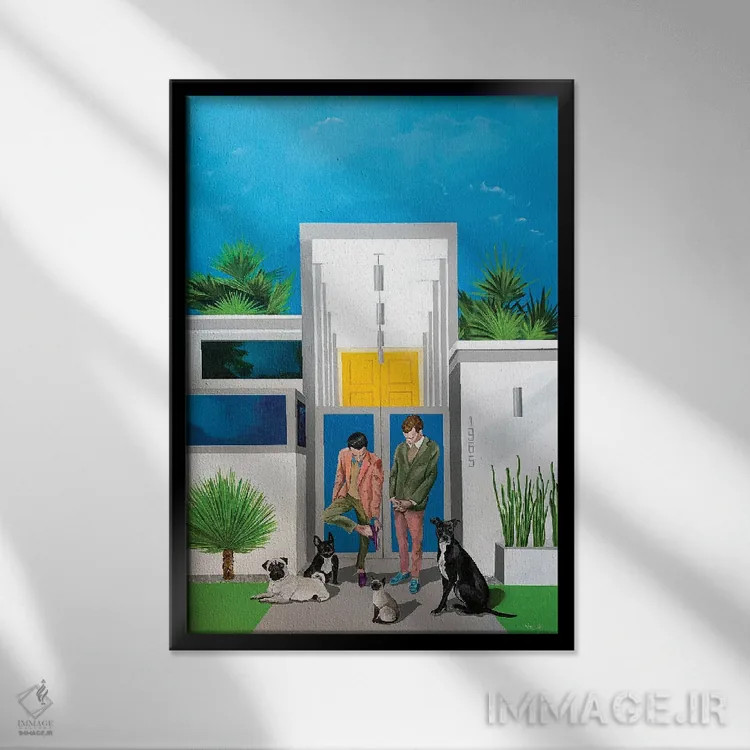 تابلو مدرن کار من نبود اثر دن نلسون - نمای قابدار مشکی