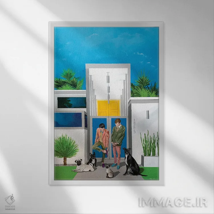 تابلو مدرن کار من نبود اثر دن نلسون - نمای قابدار سفید