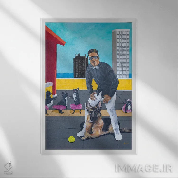 تابلو مدرن تری دانوان اثر دن نلسون - نمای قابدار سفید