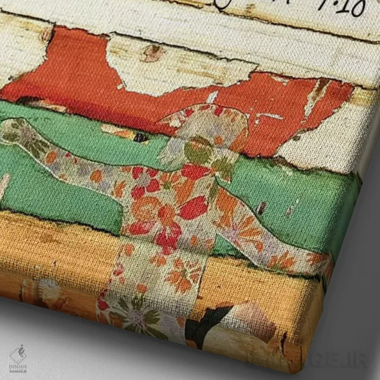 تابلو دکوراتیو اول یوحنا ۴:۱۸ اثر دنی فیلیپس - نمای نزدیک بافت بوم