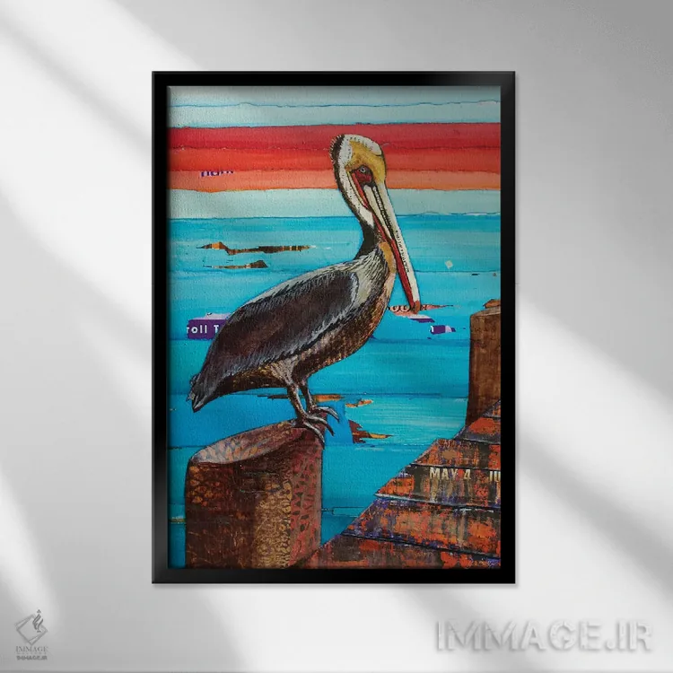 تابلو دکوراتیو توقف بین راه اثر دنی فیلیپس - نمای قابدار مشکی