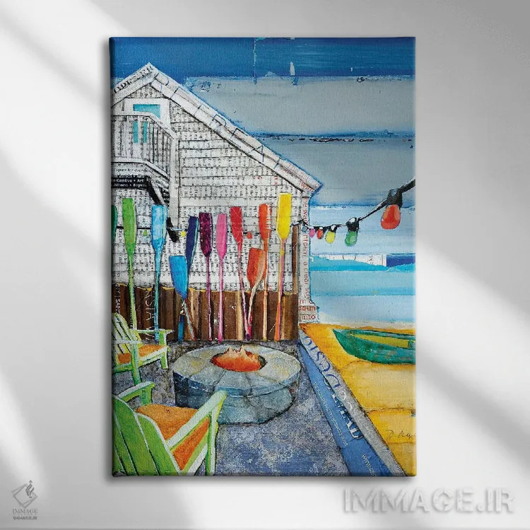 تابلو دکوراتیو منظره دریا اثر دنی فیلیپس - نمای روبهرو روی دیوار