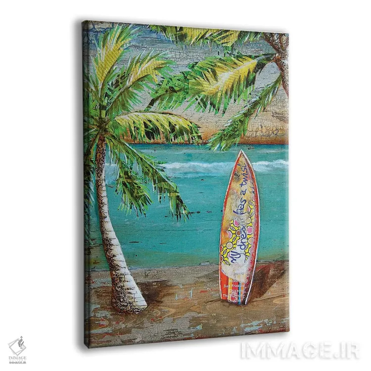 تابلو دکوراتیو زمان موج سواری اثر دنی فیلیپس - نمای پرسپکتیو محصول