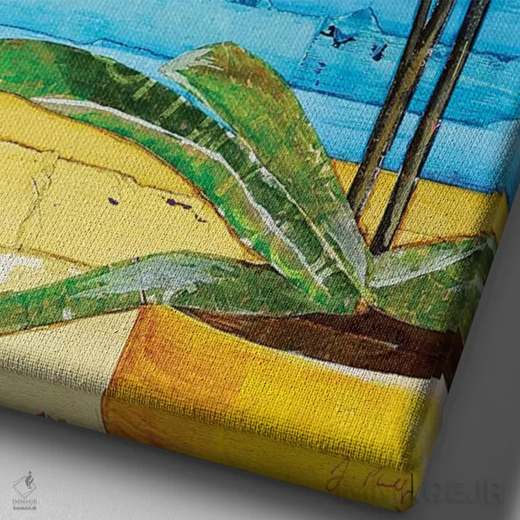 تابلو دکوراتیو کاش اینجا بودی اثر دنی فیلیپس - نمای نزدیک بافت بوم