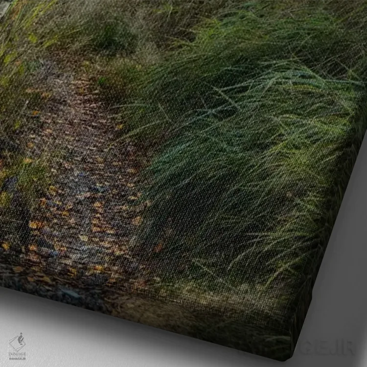 تابلو دکوراتیو مسیر توس ۳ اثر دنی هد - نمای نزدیک بافت بوم