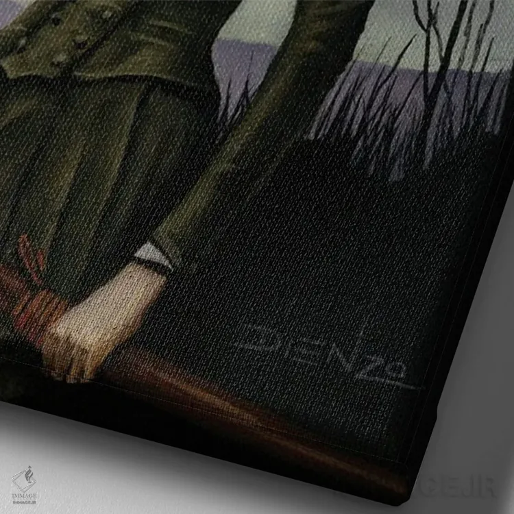 تابلو دکوراتیو بازگشت آلانا اثر دیینزو - نمای نزدیک بافت بوم