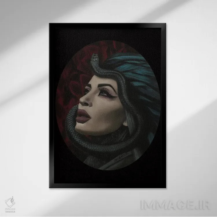 تابلو دکوراتیو دیوسا اثر دیینزو - نمای قابدار مشکی