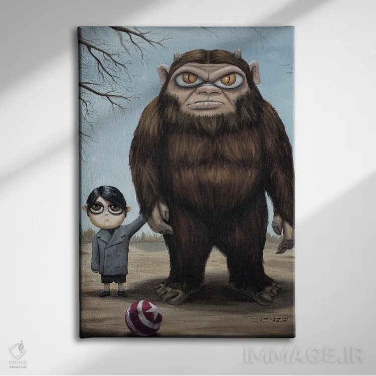 تابلو دکوراتیو جست وجوی لئونارد اثر دیینزو - نمای روبهرو روی دیوار