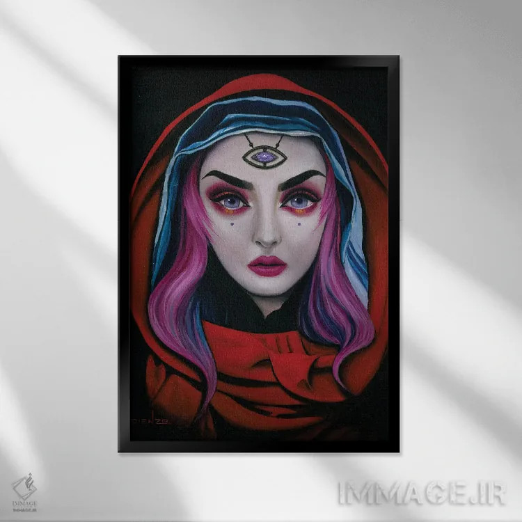 تابلو دکوراتیو عرفان اثر دیینزو - نمای قابدار مشکی