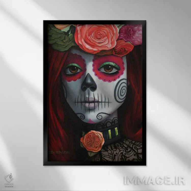 تابلو دکوراتیو ماریسلا اثر دیینزو - نمای قابدار مشکی