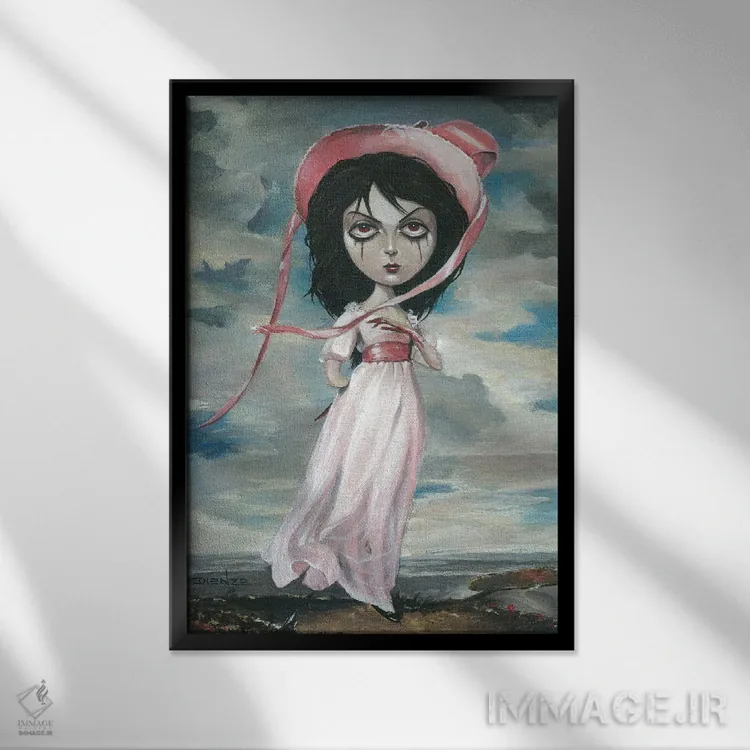 تابلو دکوراتیو اتمام کار پینکی اثر دیینزو - نمای قابدار مشکی