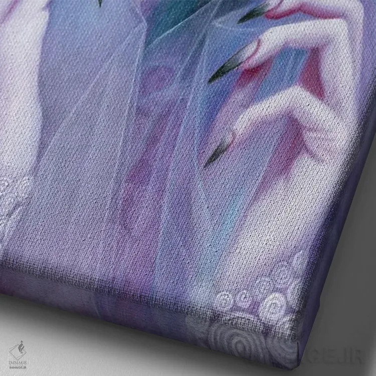 تابلو دکوراتیو خلوص نقاشی با کیفیت بالا اثر دیینزو - نمای نزدیک بافت بوم