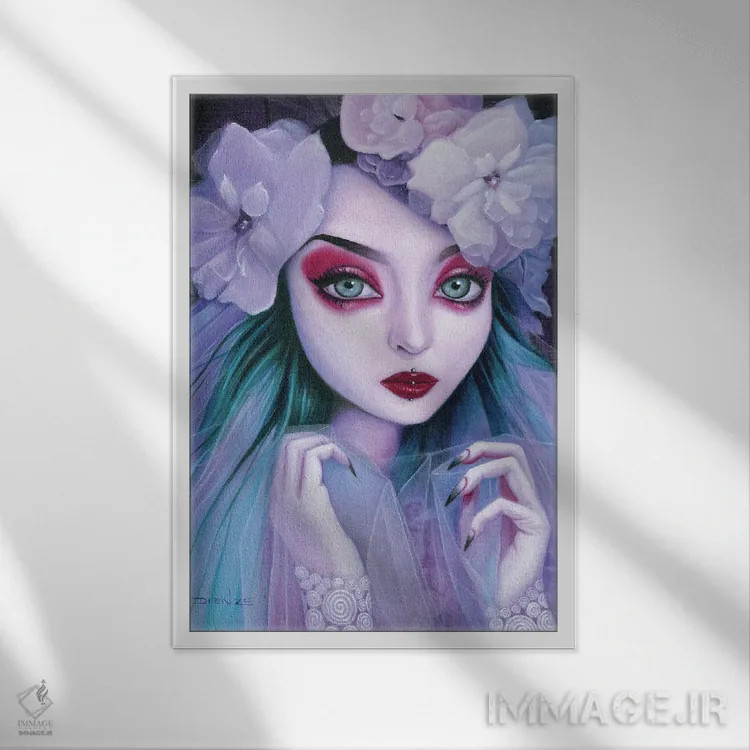 تابلو دکوراتیو خلوص نقاشی با کیفیت بالا اثر دیینزو - نمای قابدار سفید