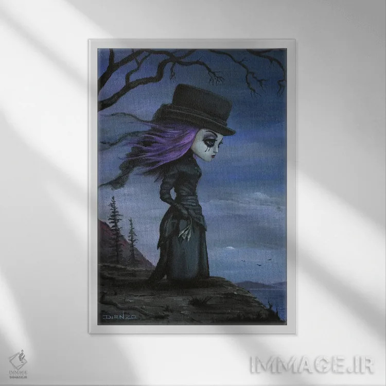 تابلو دکوراتیو اندوه آگوستین اثر دیینزو - نمای قابدار سفید