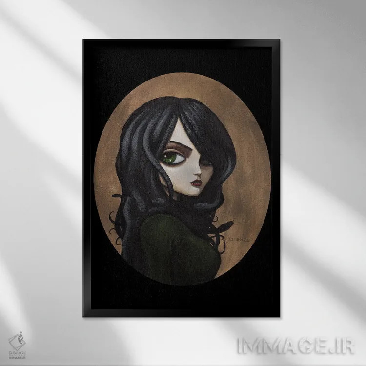 تابلو دکوراتیو سدوسا اثر دیینزو - نمای قابدار مشکی