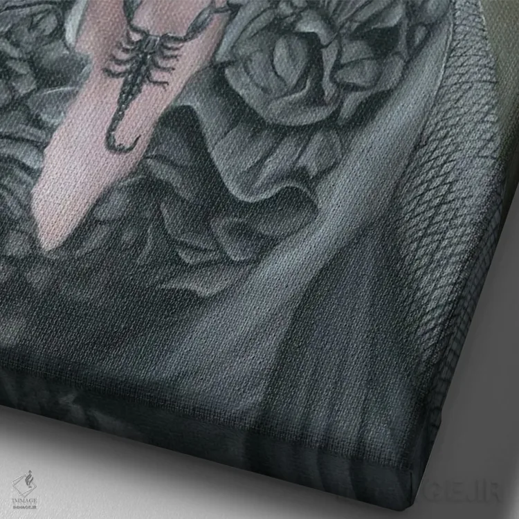 تابلو دکوراتیو خودشیفتگی اثر دیینزو - نمای نزدیک بافت بوم