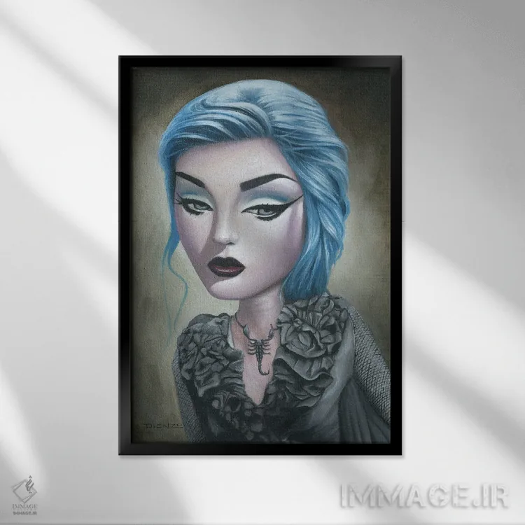 تابلو دکوراتیو خودشیفتگی اثر دیینزو - نمای قابدار مشکی