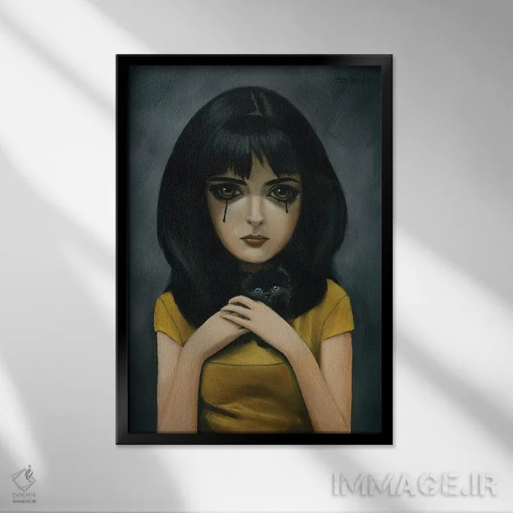 تابلو دکوراتیو سرگردان اثر دیینزو - نمای قابدار مشکی