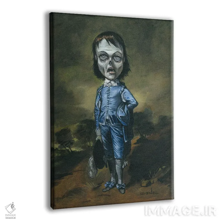 تابلو دکوراتیو برخاستن پسر آبی اثر دیینزو - نمای پرسپکتیو محصول