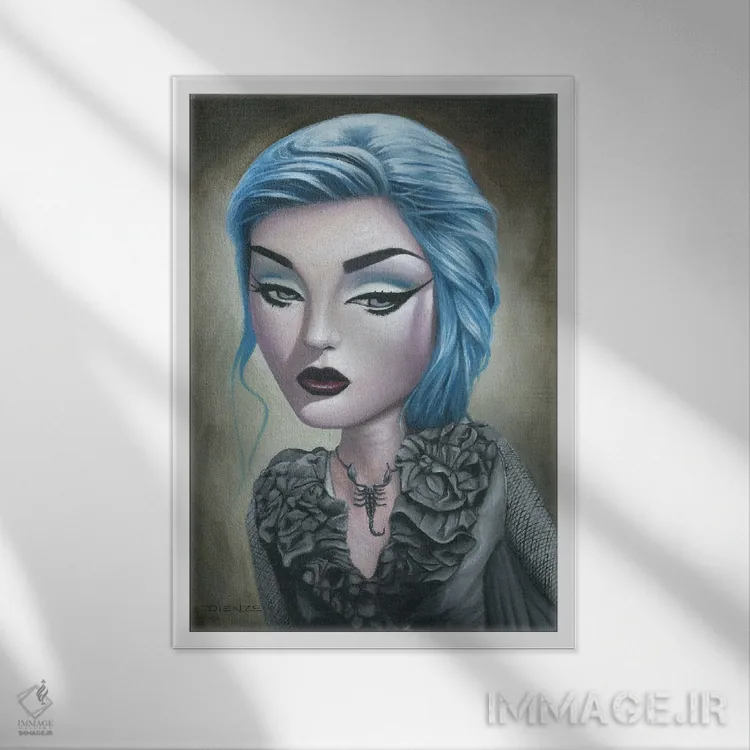 تابلو دکوراتیو خودشیفتگی اثر دیینزو - نمای قابدار سفید